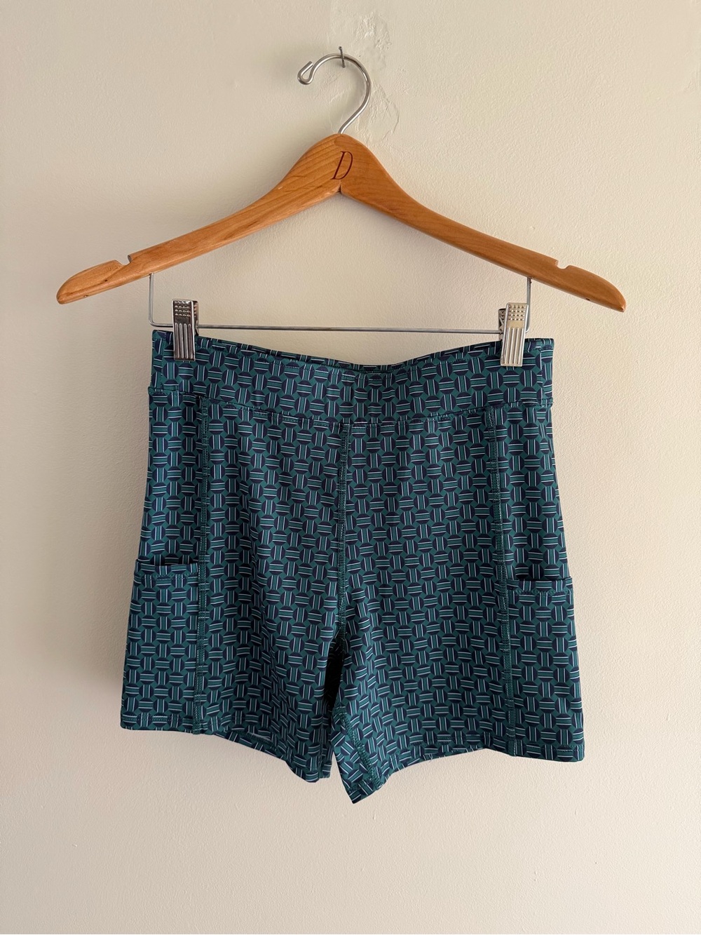 Renwick Sports Classic Nylon Shorts Small Blue Green